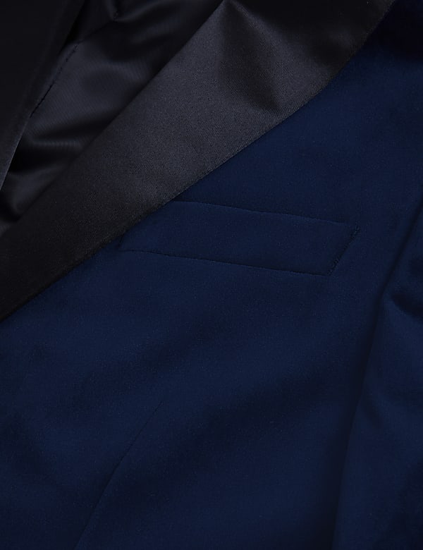 Slim Fit Velvet Peak Lapel Jacket
