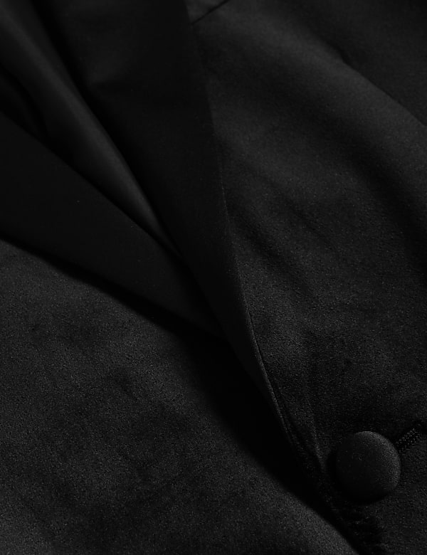 Slim Fit Velvet Peak Lapel Jacket