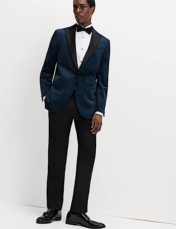 Tailored Fit Velvet Tuxedo Jacket - SE