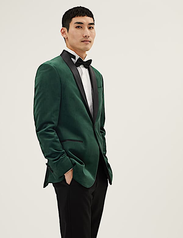 Velvet Shawl Lapel Blazer