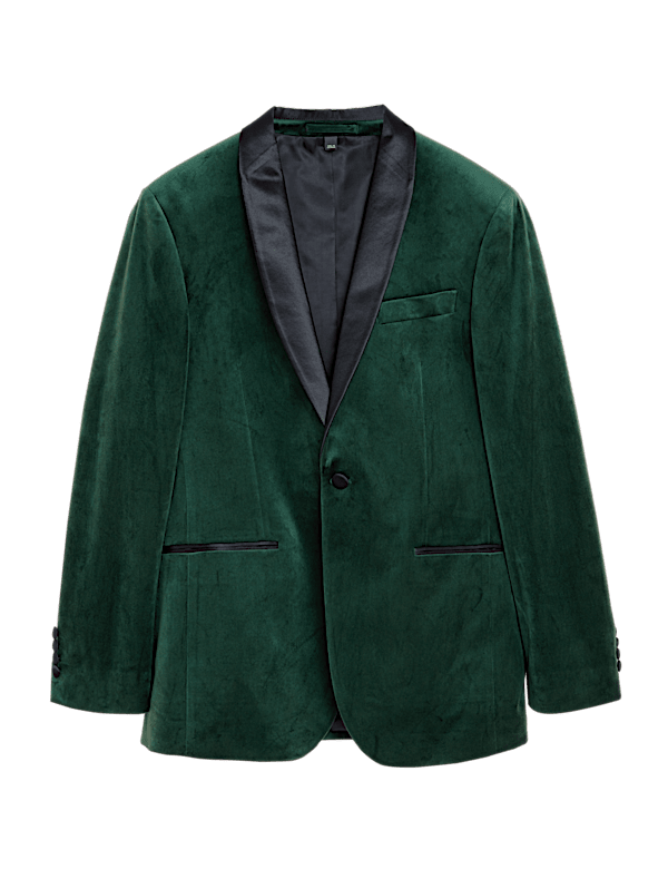 Velvet Shawl Lapel Blazer
