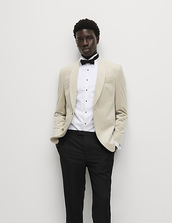 Slim Fit Velvet Jacket