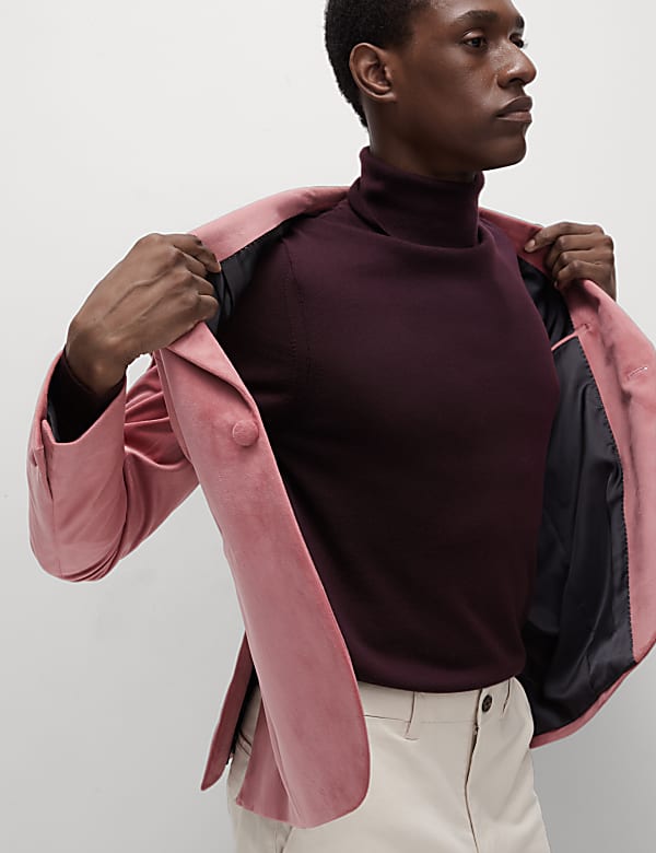 Slim Fit Velvet Jacket