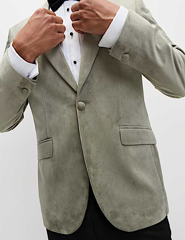 Tailored Fit Velvet Blazer - AL