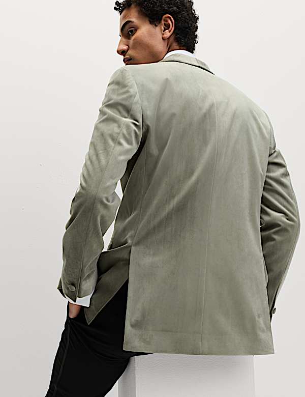 Tailored Fit Velvet Blazer - AL