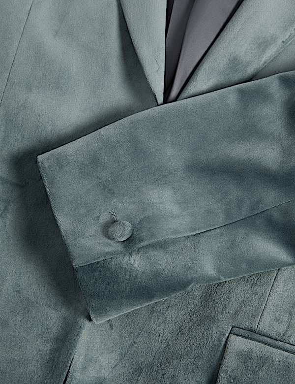 Tailored Fit Velvet Blazer