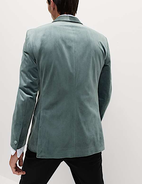 Tailored Fit Velvet Blazer