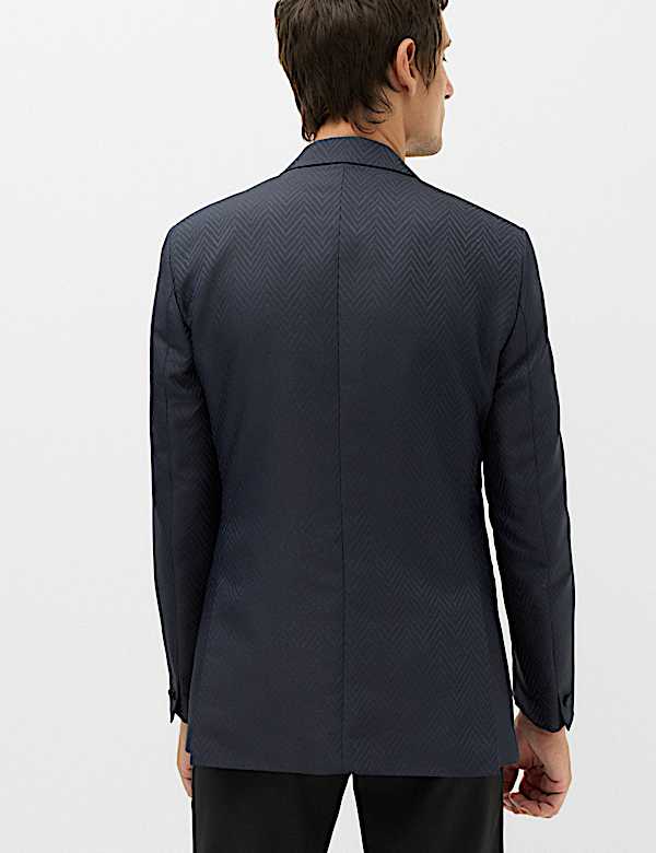 Blazer de fiesta con estampado de jacquard en zigzag - US