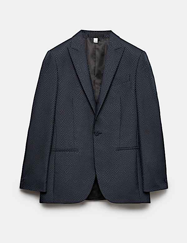 Blazer de fiesta con estampado de jacquard en zigzag - US