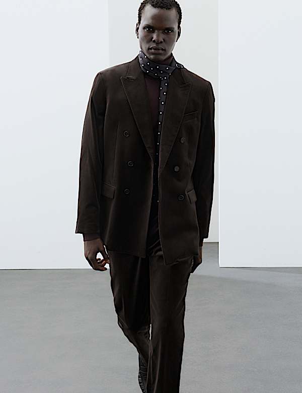 Veste tailleur en velours de coton extensible - CA