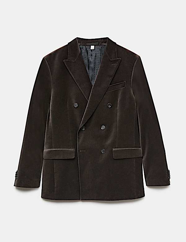 Veste tailleur en velours de coton extensible - CA