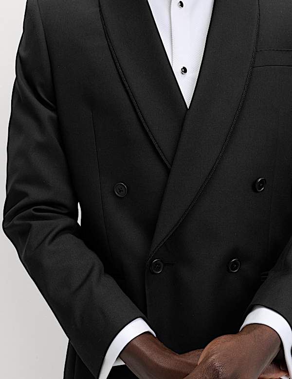 Tailored Fit Double Breasted Tuxedo Jacket - DE