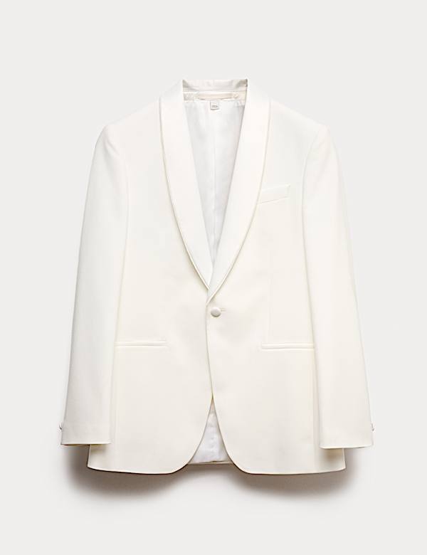 ז'קט חליפה בגזרה רגילה עם אפקט עור כריש - IL