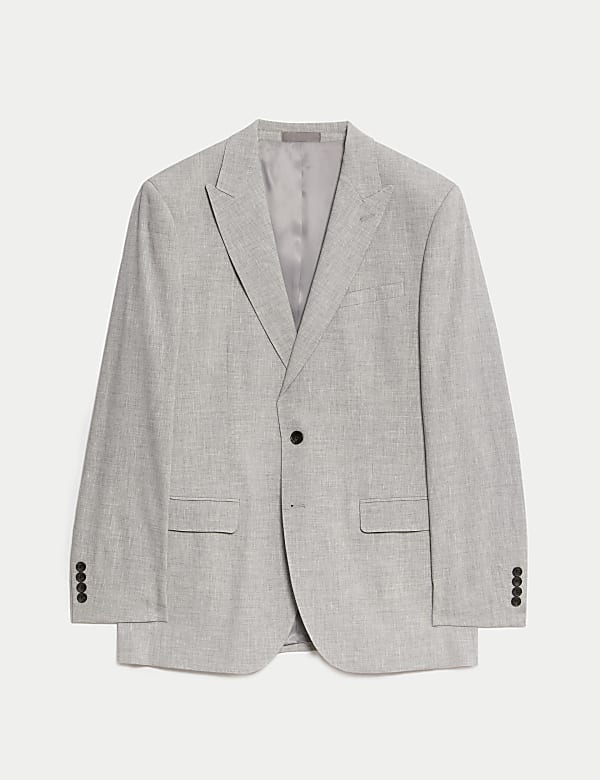 Veste tailleur en lin coupe ajustée - CH