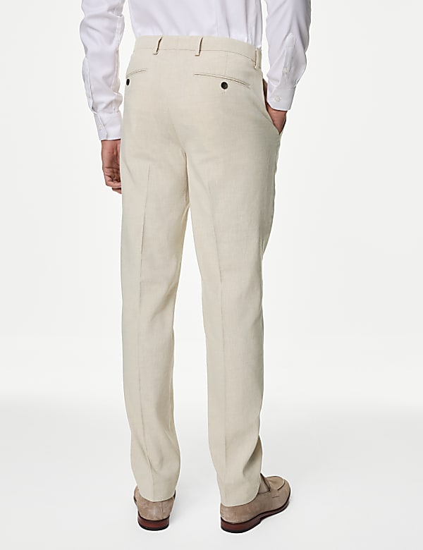 Tailored Fit Italian Performance Linen Suit Trousers