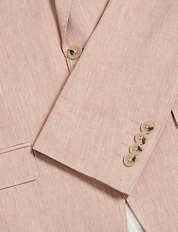 Tailored Fit Italian Performance Linen Blend Suit Jacket - CN