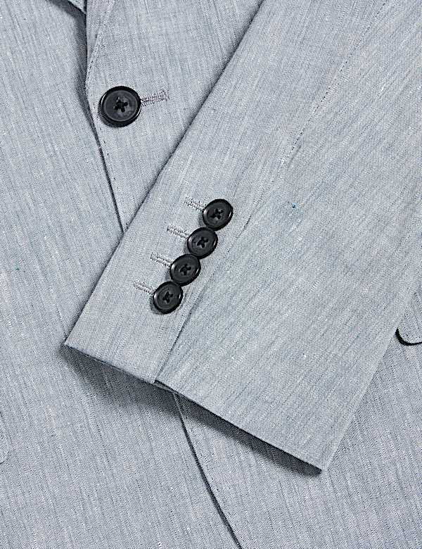 Tailored Fit Italian Performance Linen Blend Suit Jacket - US