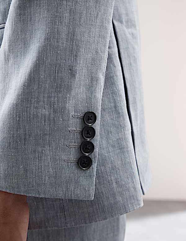 Tailored Fit Italian Performance Linen Blend Suit Jacket - US