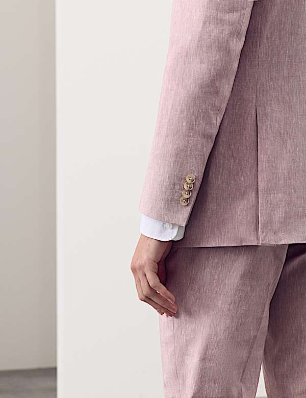 Tailored Fit Italian Performance Linen Blend Suit Jacket - US