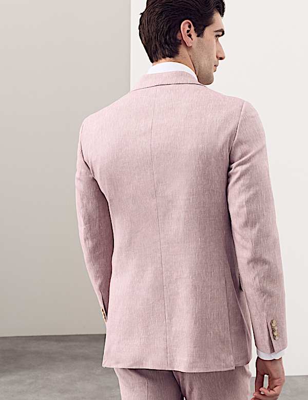 Tailored Fit Italian Performance Linen Blend Suit Jacket - US