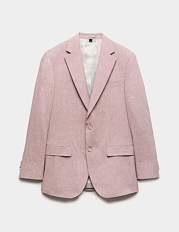 Tailored Fit Italian Performance Linen Blend Suit Jacket - US