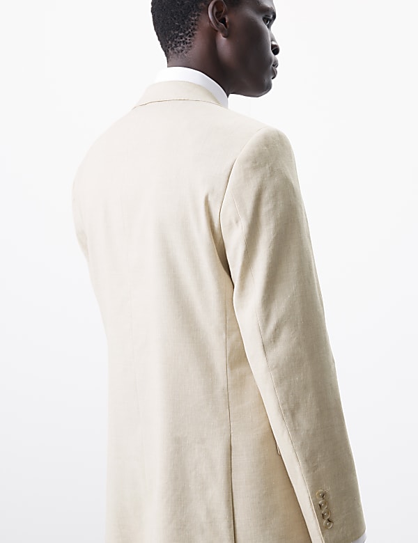 Tailored Fit Italian Performance Linen Blend Suit Jacket - US