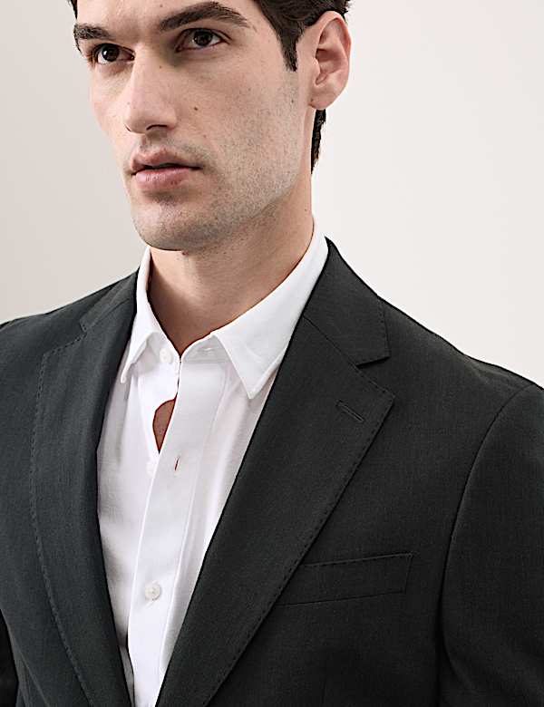 Tailored Fit Italian Performance Linen Blend Suit Jacket - SE