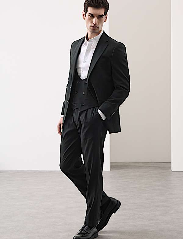 Italian Performance Linen Blend Double Breasted Waistcoat - VN