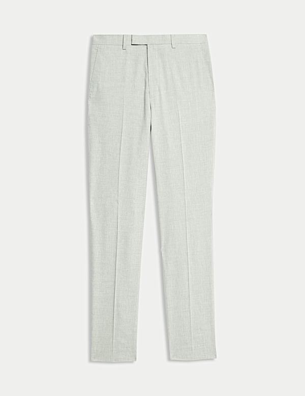 Tailored Fit Italian Performance Linen Blend Suit Trousers - EE