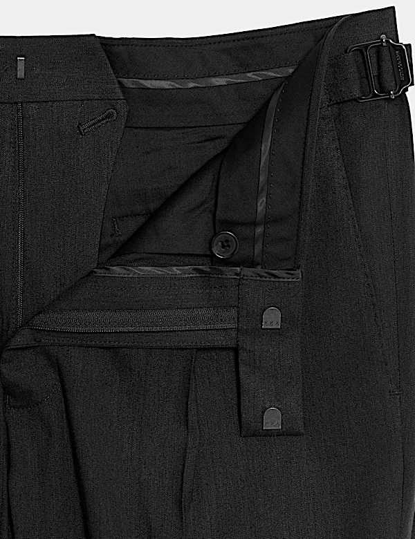 Pantalon de costume coupe ajustée en lin mélangé italien Performance - BE