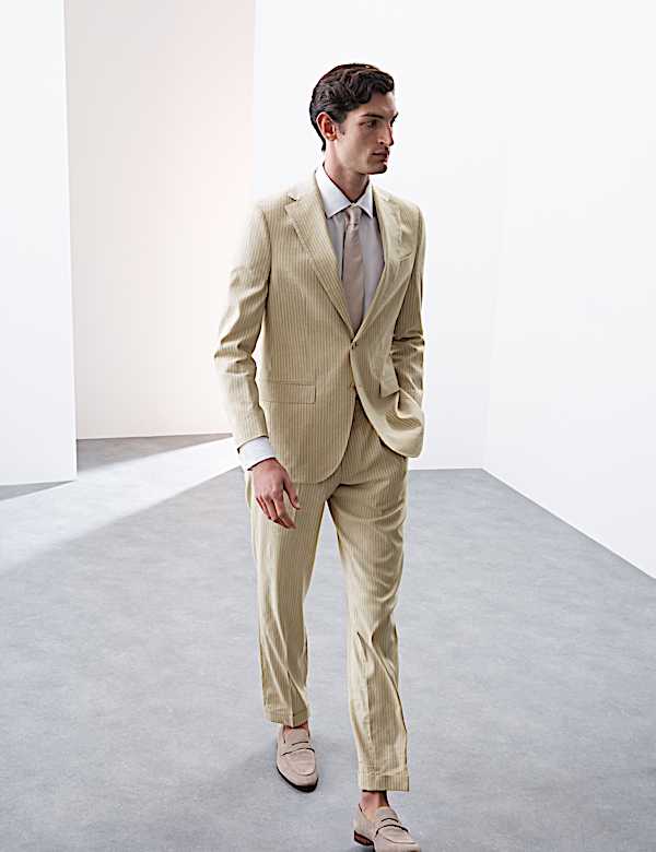 Tailored Fit Linen Rich Jacket - SE