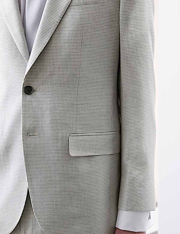 Tailored Fit Italian Performance Linen Blend Suit Jacket - FI