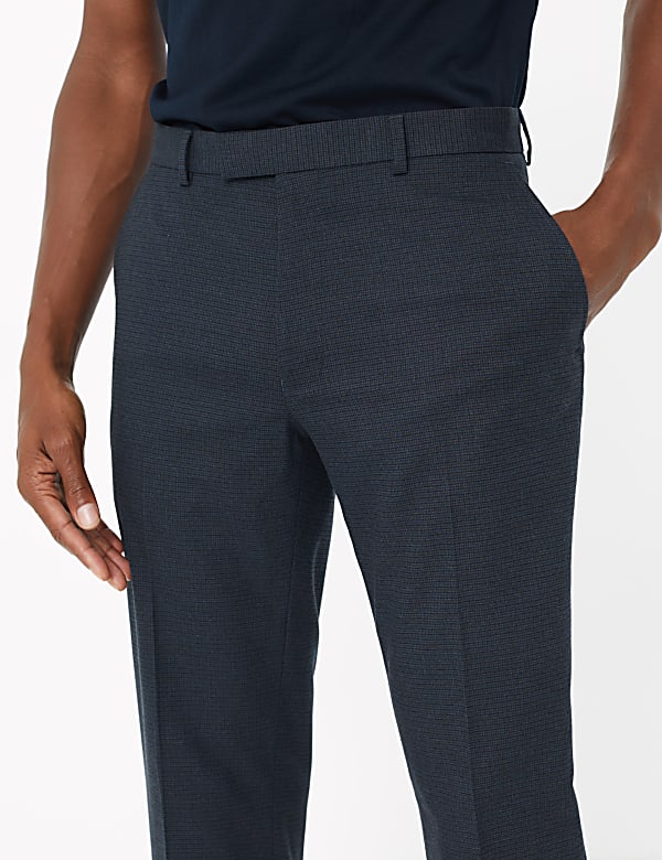 Checked Skinny Fit Trousers