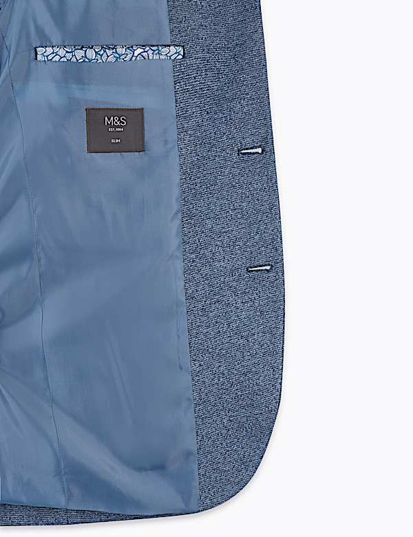 Slim Fit Textured Jacket with Stretch