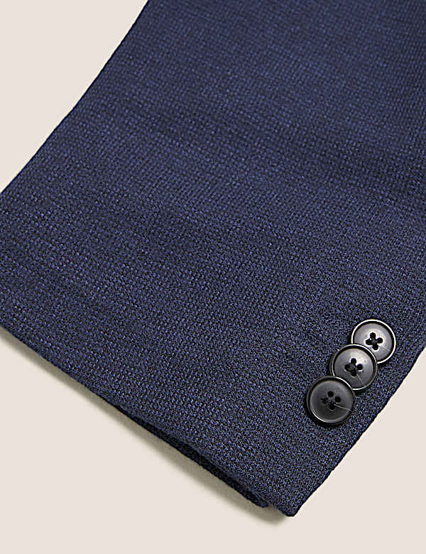 Slim Fit Textured Jacket with Stretch