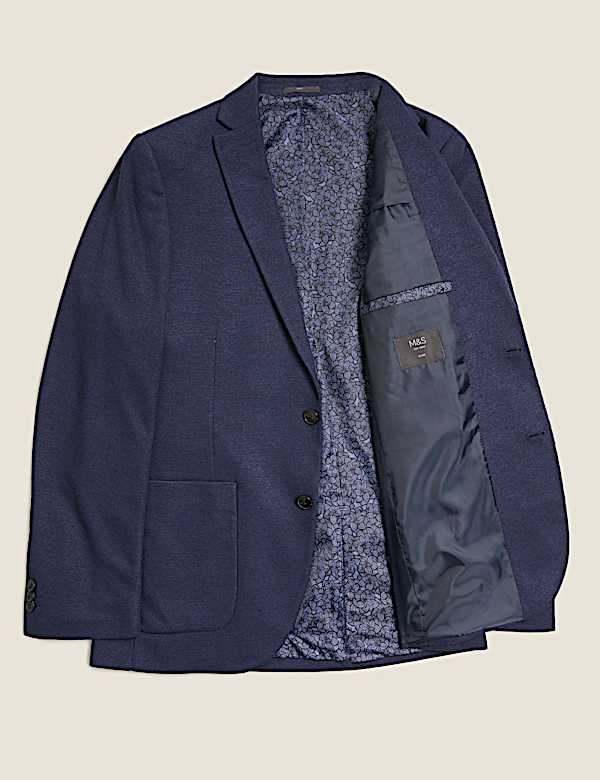 Slim Fit Textured Jacket with Stretch