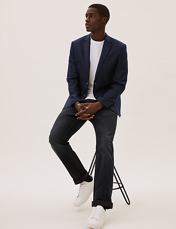 Regular Fit Wool Rich Blazer