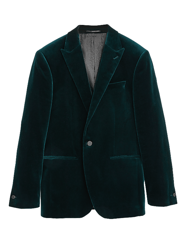 Regular Fit Cotton Velvet Blazer