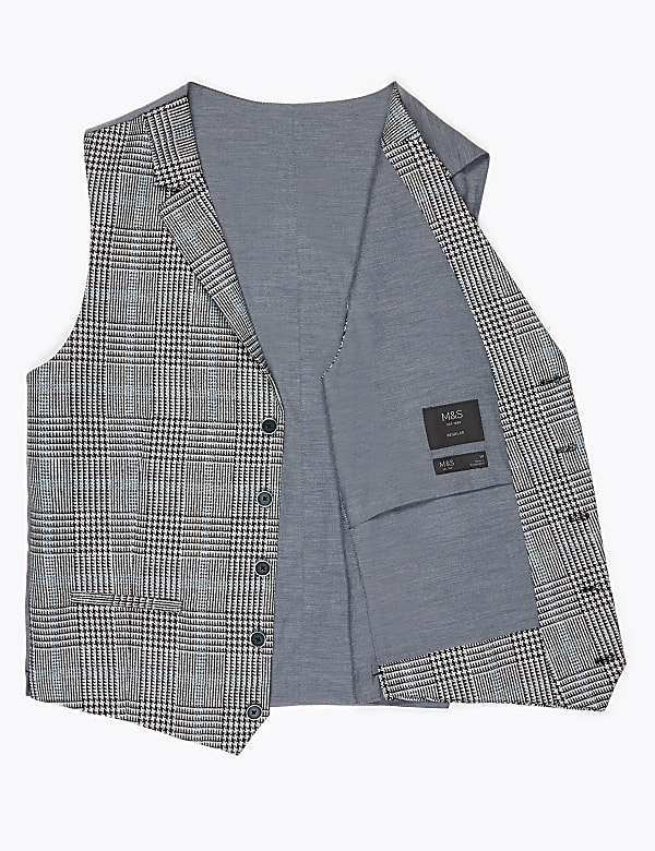 Regular Fit Checked Waistcoat