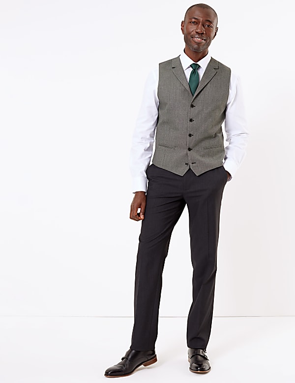 Regular Fit Textured Waistcoat