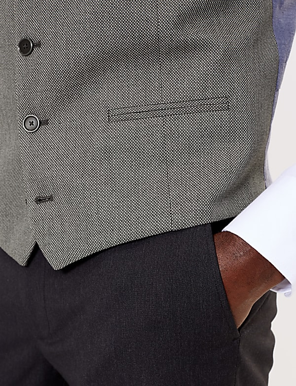 Regular Fit Textured Waistcoat