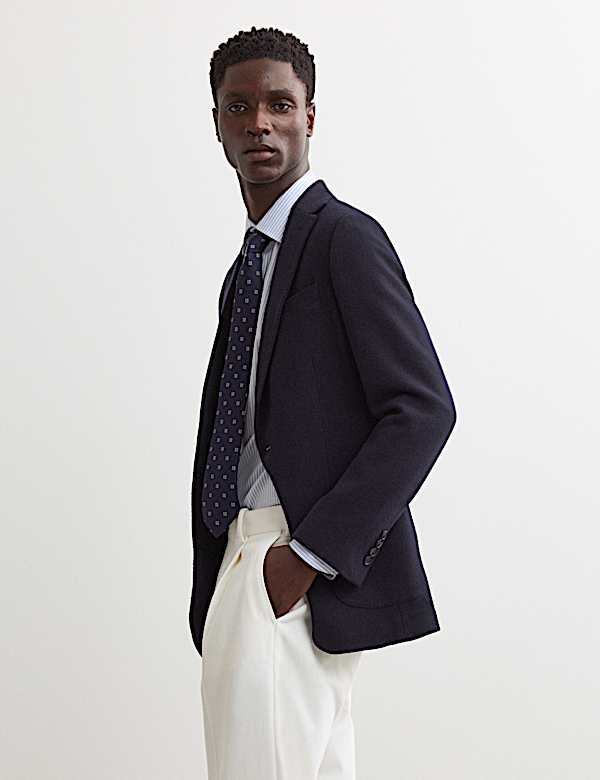 Tailored Fit Italian Wool Rich Twill Blazer - ES