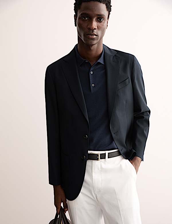 Μπλέιζερ με προσαρμοσμένη εφαρμογή από 100% ιταλικό μαλλί - GR