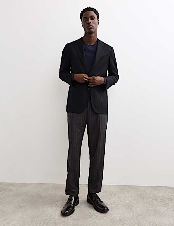 Italian Wool Twill Flannel Blazer - BE