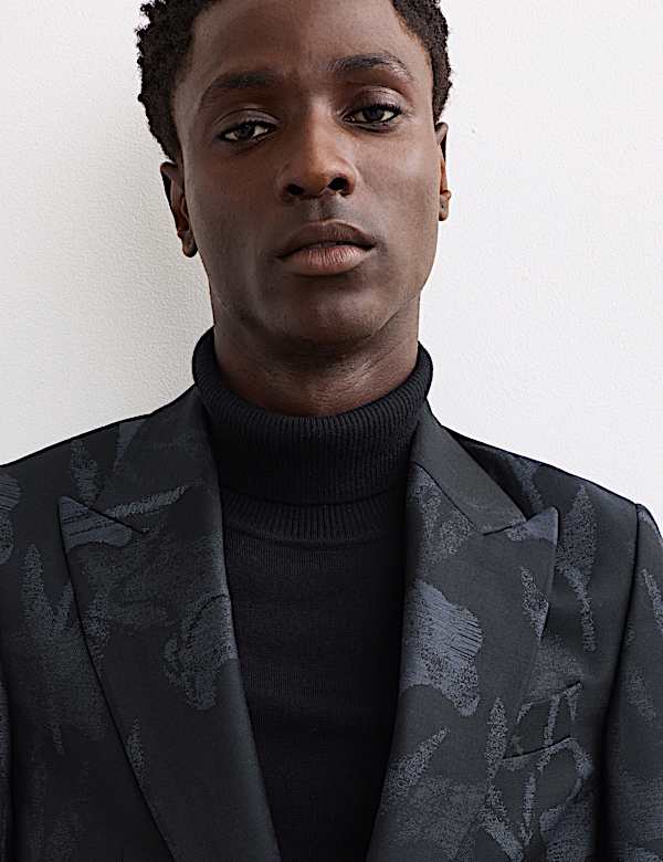 Regular Fit Italian Wool Tuxedo Jacket - ES