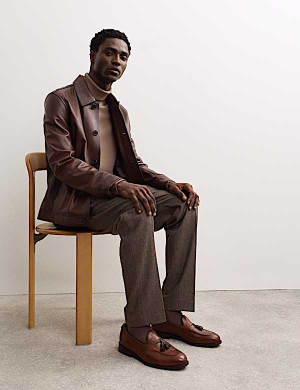 Italian Wool Flannel Puppytooth Trousers - AU