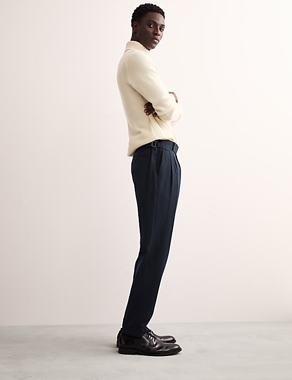 Tailored Wool Rich Trousers with Cashmere - GR