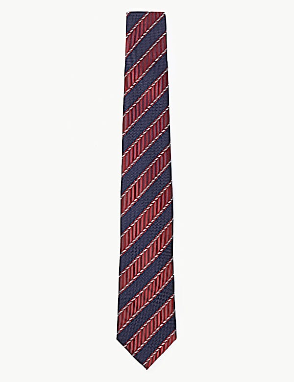 Striped Pure Silk Tie
