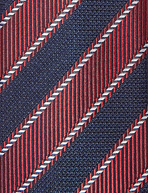 Striped Pure Silk Tie
