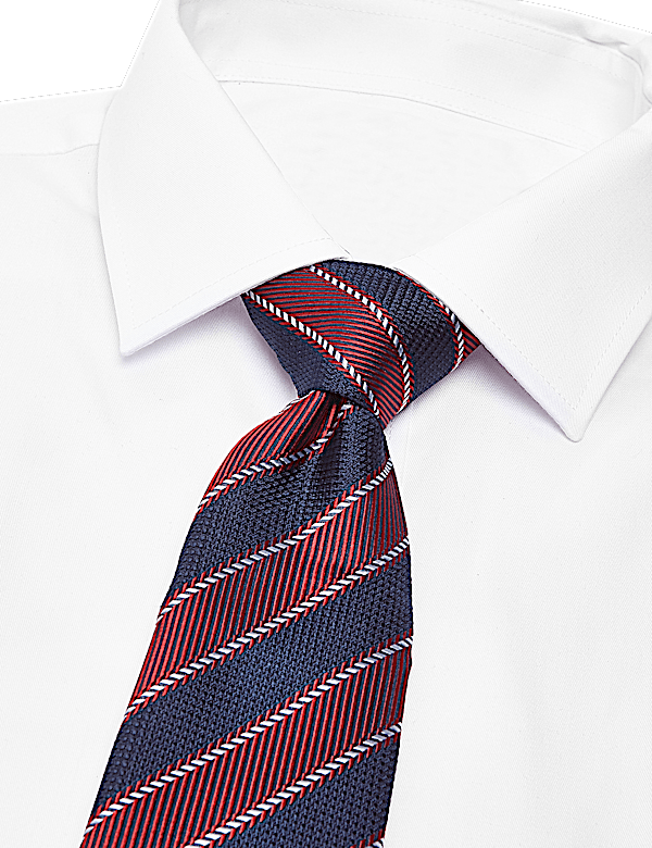 Striped Pure Silk Tie